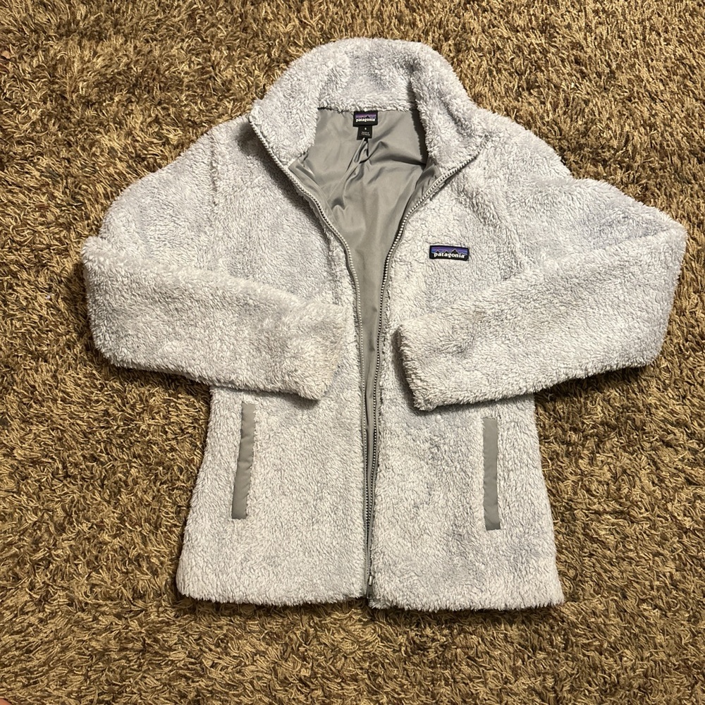 Patagonia Gray Fleece Jacket Full-Zip Warmth